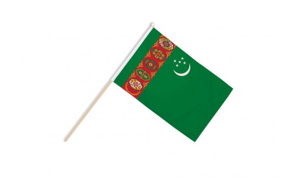 Turkmenistan Hand Flags